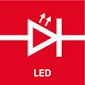 LED Power lámpa: Nagyon jó világítóerő a nagy teljesítményű Power-LED-nek köszönhetően