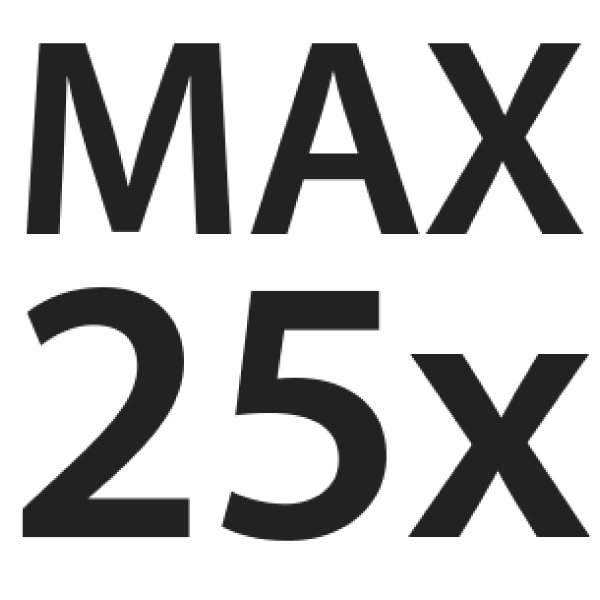 Maximum 25-ször mosható