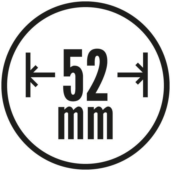 Nyílás: 52 mm