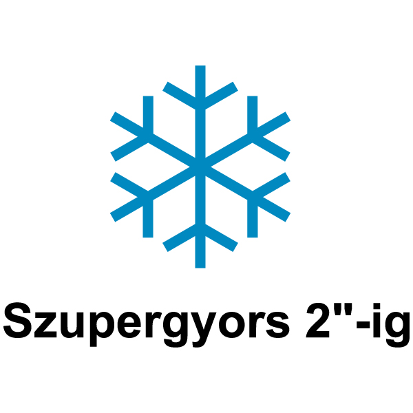 Nagy hűtőteljesítmény, pl. ¾" acélcső mindössze 9 perc* (*Környezeti-/vízhőmérséklet kb. 20°C)