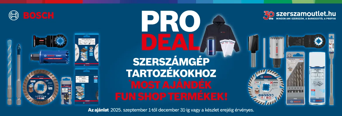 BOSCH PRO DEAL » TARTOZÉK (2025. szeptember 1-től 2025. december 31-ig)