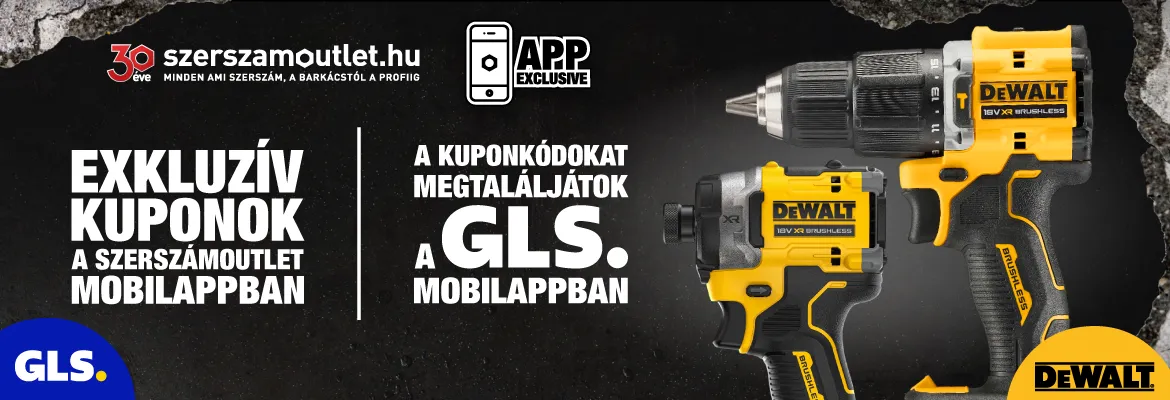 SZERSZÁMOUTLET × GLS × DEWALT
