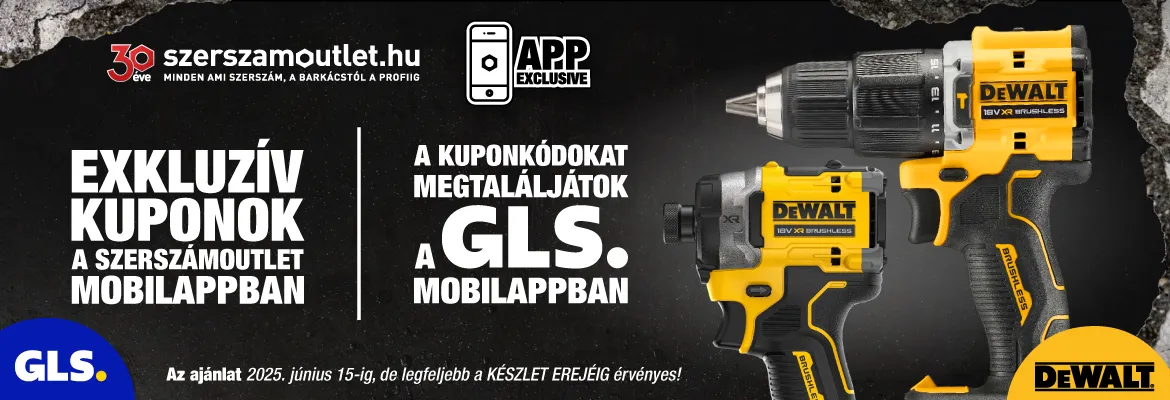SZERSZÁMOUTLET × GLS × DEWALT
