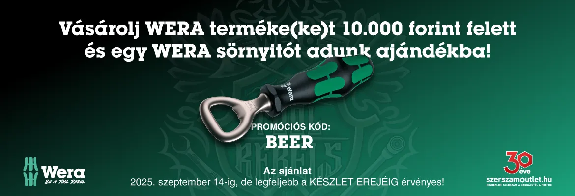 WERA sörnyitót adunk ajándékba! (2025. szeptember 14-ig!)