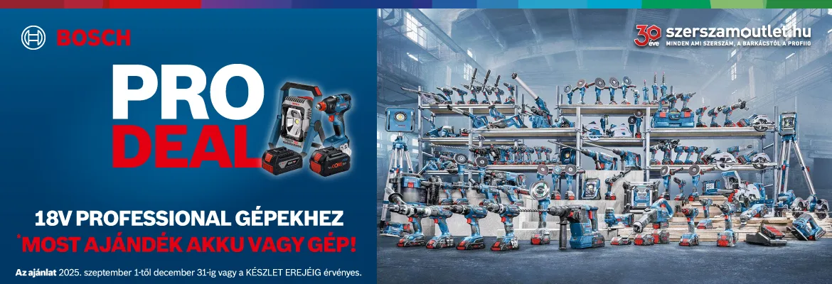 BOSCH PRO DEAL » 18V PROFESSIONAL GÉPEK (2025. szeptember 1-től 2025. december 31-ig)