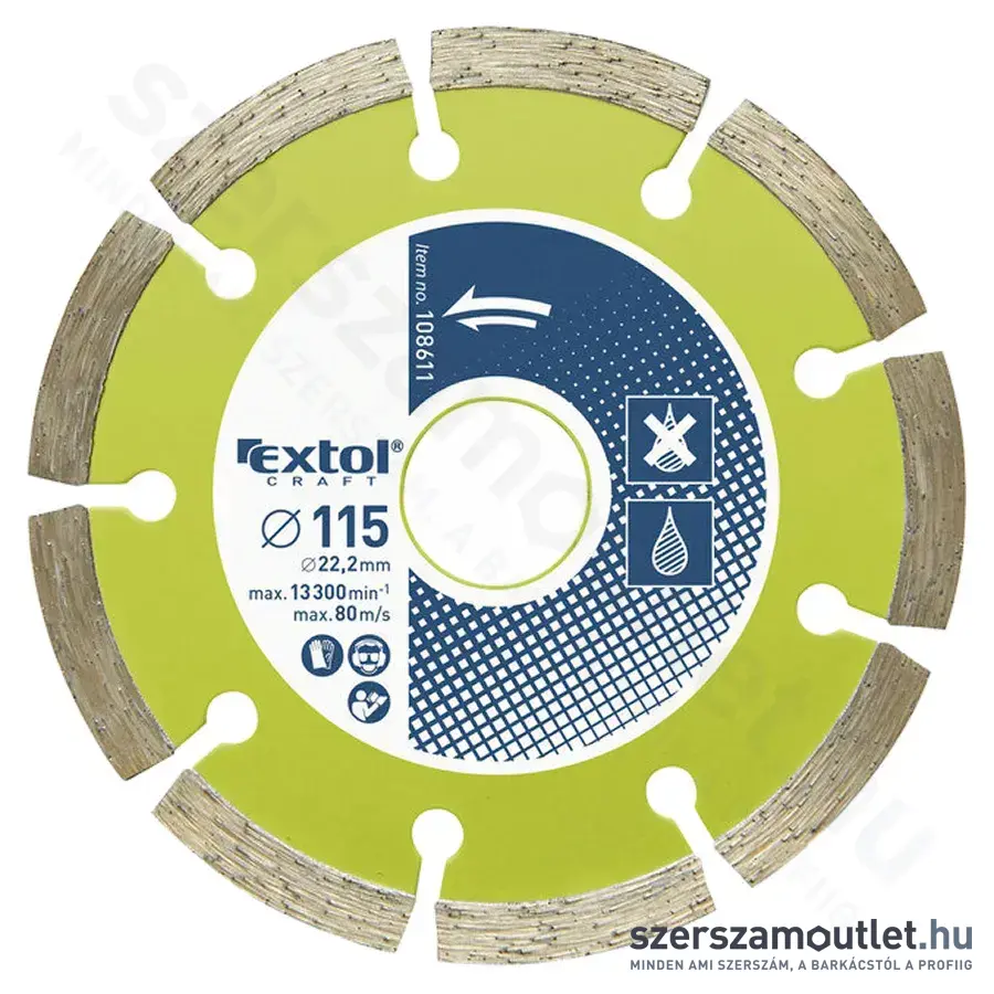 EXTOL Gyémánttárcsa szegmenses 230mm