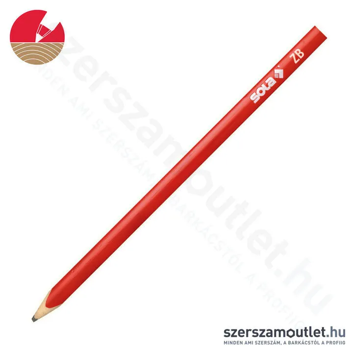 SOLA ZB 18 HB Ácsceruza 18cm [Piros] (SOLAZB18) (66010120)