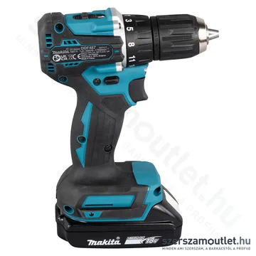 MAKITA DDF487RAJ Akkus szénkefementes fúró-csavarbehajtó MAKPAC kofferben 2db(18V 2,0Ah)akku+töltő
