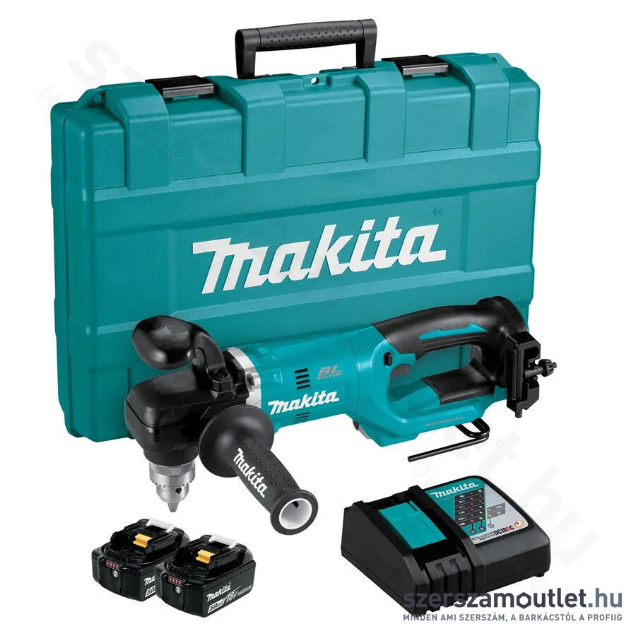 MAKITA DDA450RTE Akkus sarokfúró gép (2x18V) (2x5,0Ah/18V)