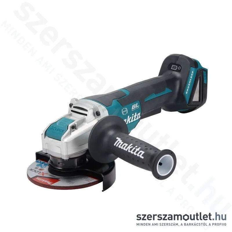 MAKITA DGA520ZX1 Akkus BL motoros fordulatszabályzós sarokcsiszoló X-LOCK+fék 125mm (Akku és töltő n