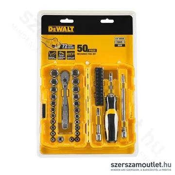DEWALT 1/4” Dugókulcs- és bitkészlet, 50 darabos (DWMT81610-0)
