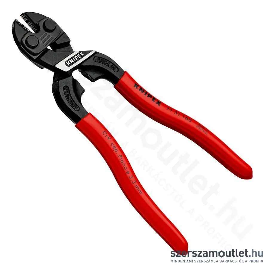 KNIPEX CoBolt S Kompakt csapszegvágó, horonnyal 160mm (71 31 160)