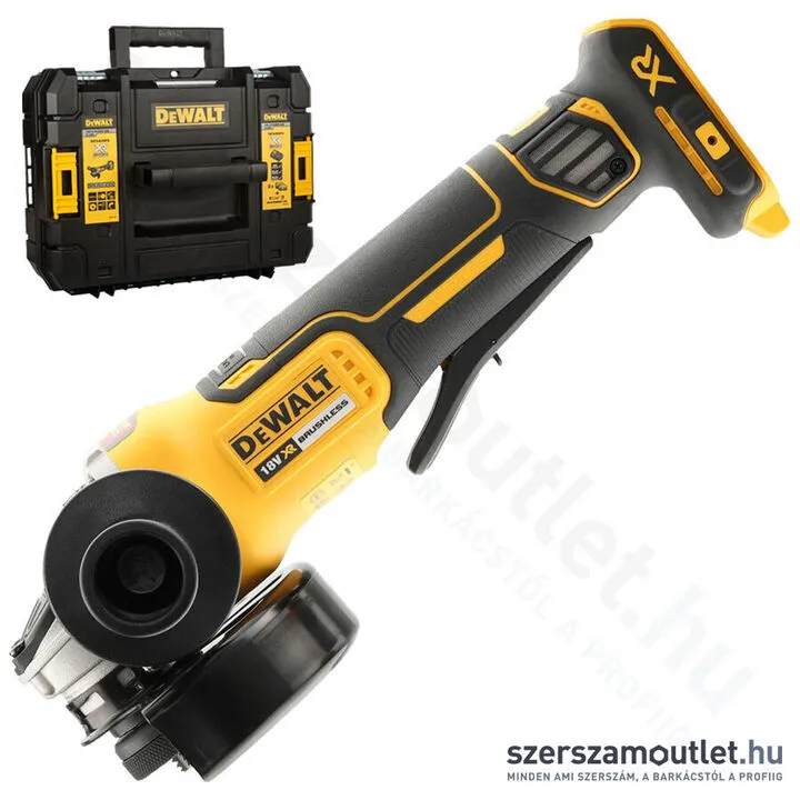 DEWALT DCG406NT-XJ Akkus sarokcsiszoló kofferben (18V/125mm) (Akku és töltő nélkül!)