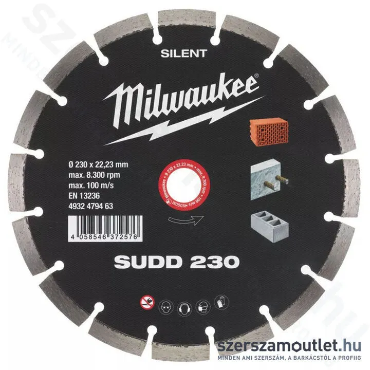 MILWAUKEE SUDD Gyémánt vágótárcsa 230mm (4932479463)