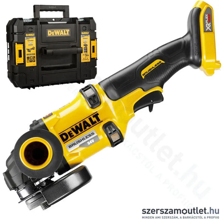 DEWALT DCG418NT 54V XR Flexvolt Sarokcsiszoló 125mm TSTAK kofferben (akku és töltő nélkül)