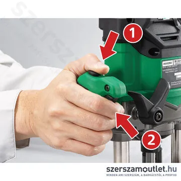 HIKOKI M3612DA-BASIC Akkus felsőmaró szénkefementes (6/8/12mm) MULTI VOLT(36V) (Akku, töltő nélkül!)