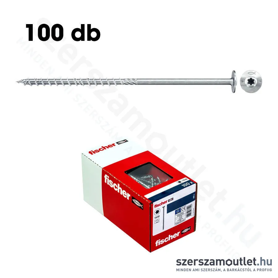 FISCHER FPF-WT ZPP Szerkezetépítő csavar 6,0x160mm PF HG TX30 [100db/doboz] (551960)