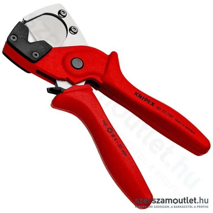 KNIPEX Csővágó többrétegű és pneumatikus tömlőkhöz 4-20mm (90 10 185)