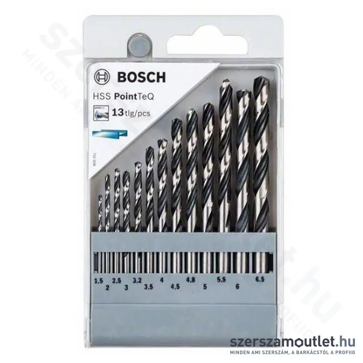 BOSCH HSS PointTeQ fémfúró készlet (13db, 1,5-6,5 mm)
