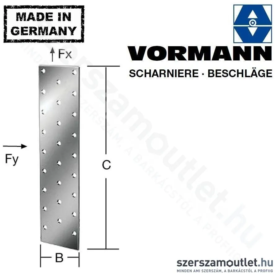 VORMANN Perforált lemez, 100x200mm (71050)