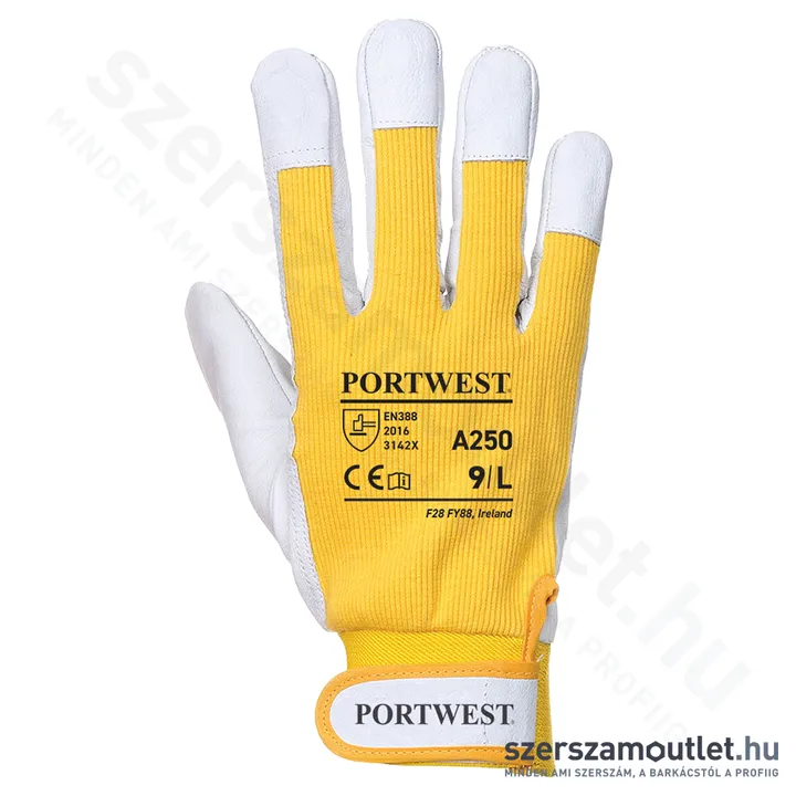 PORTWEST A250 Tergsus védőkesztyű sárga (L) (A250YER)