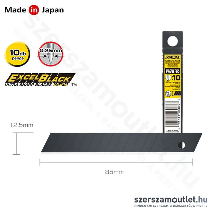 OLFA FWB Penge 12,5mm (Fekete) [10db] (FWB-10)