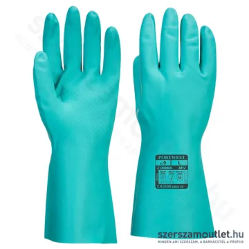 PORTWEST A812 Nitrosafe Plus vegyszerálló kesztyű (Zöld) (A812GNR)