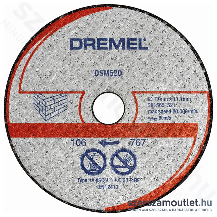 DREMEL DSM20 Falazat vágókorong 77mm (2db) (DSM520) (2615S520JB)