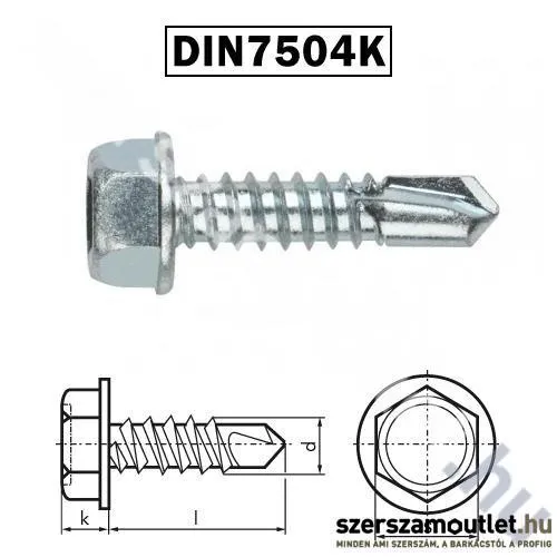 KOELNER Lemezcsavar Önfúró HLF.D4,8x50mm DIN7504K/100db