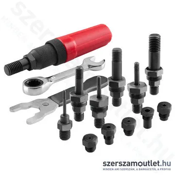 FORTUM Popszegecs adapter készlet fúrógéphez (POP-NUT) kofferben (2,4-6,4mm/M3-M12)
