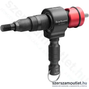 FORTUM Popszegecs adapter készlet fúrógéphez (POP-NUT) kofferben (2,4-6,4mm/M3-M12)