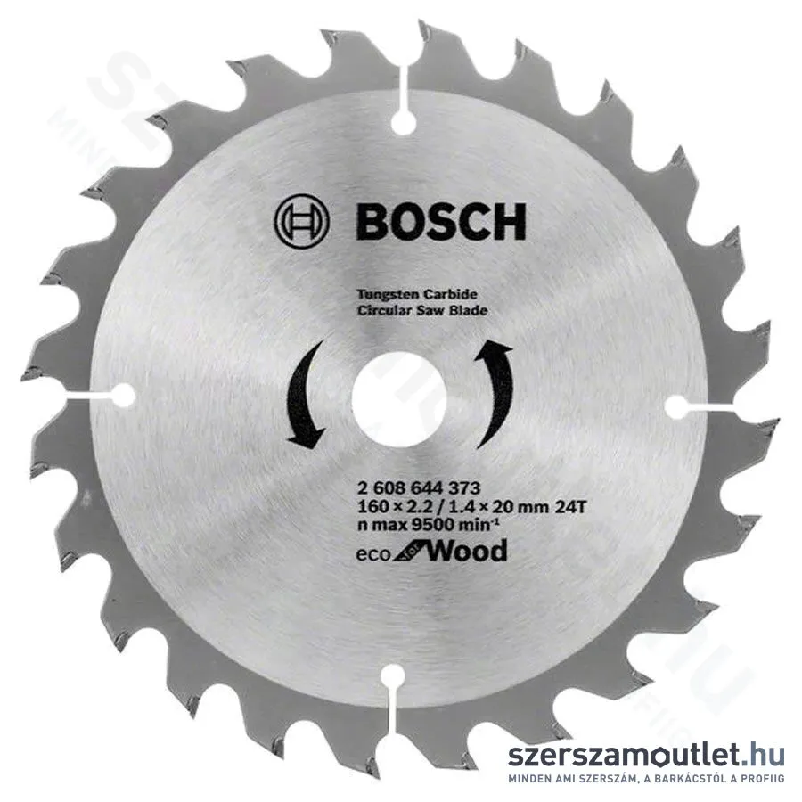 BOSCH Körfűrészlap fához, Eco for Wood, 160x2.2/1.4x20mm, 24 fog (2 608 644 373)