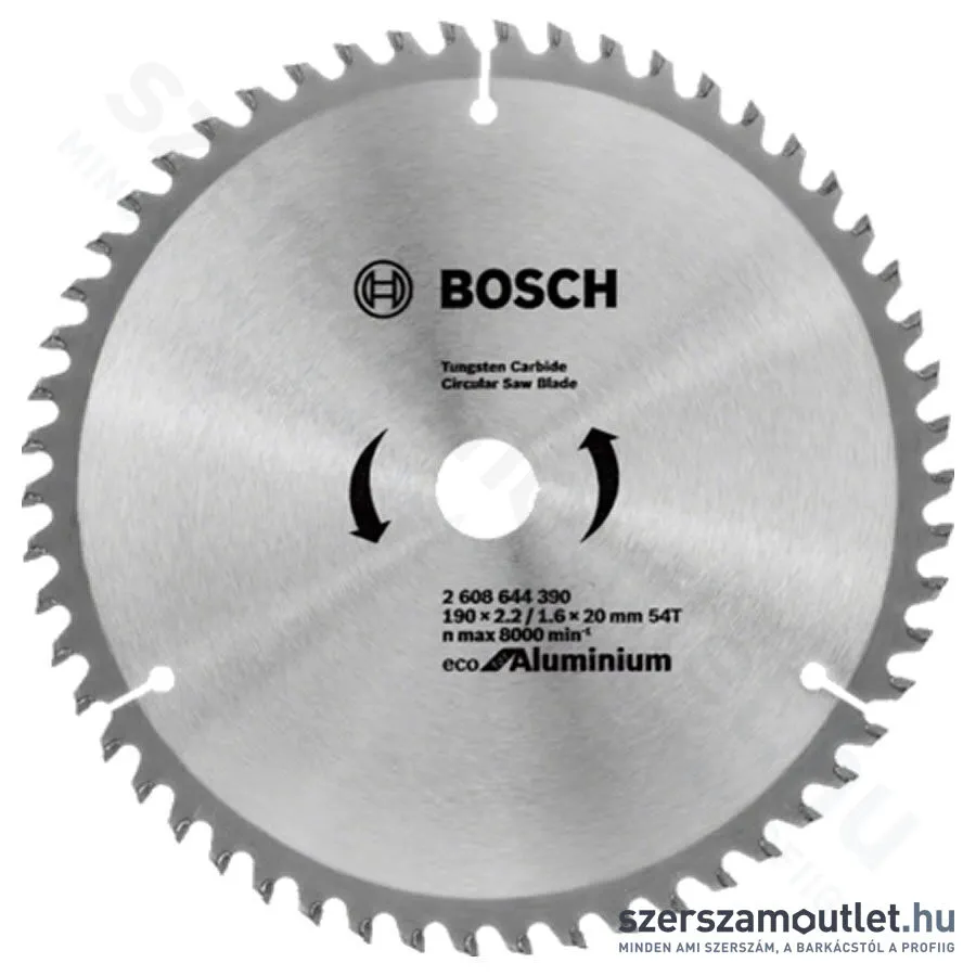 BOSCH Körfűrészlap alumíniumhoz, Eco for Aluminium, 210x2.4/1.8x30mm, 64 fog (2608644391)