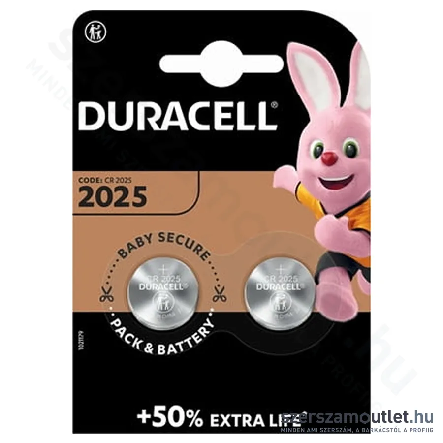 DURACELL CR2025 B2 Lítium gombelem (2db/csomag) (DGCR2025B2)