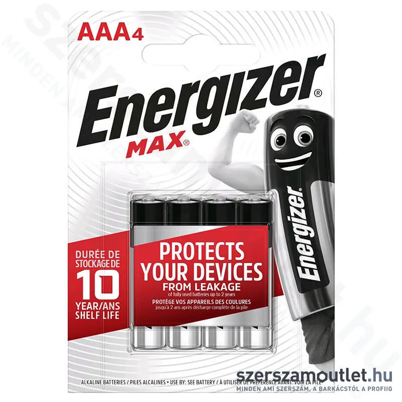 ENERGIZER MAX Alkáli mikro elem AAA B4 (4db/csomag) (EMAAA)