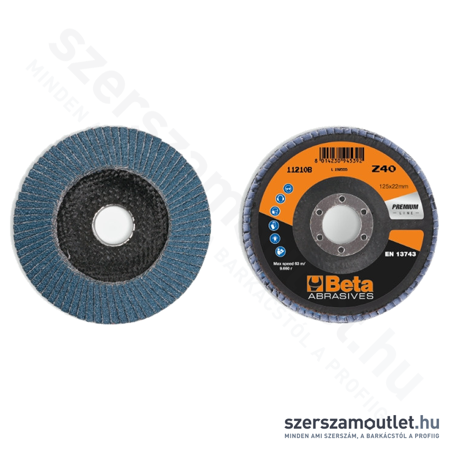 BETA 11210A/11210C Lamellás Csiszolótárcsa 125x22,23mm P60