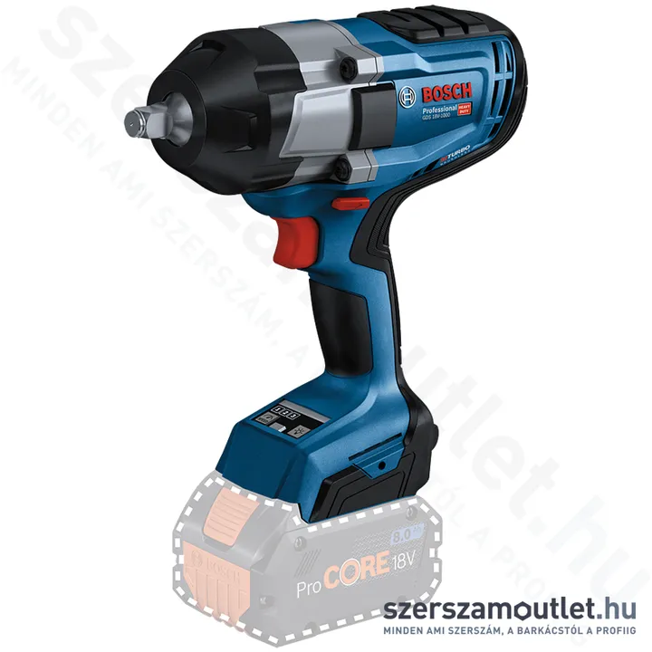 BOSCH GDS 18V-1000 Akkus ütvecsavarozó szénkefementes (18V) (1/2