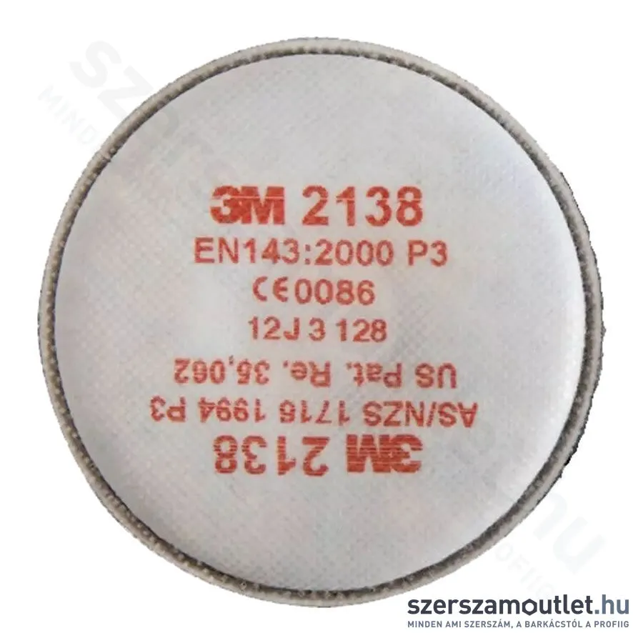 3M 2138 P3R Részecskeszűrős szűrőbetét (aktívszenes) 1PÁR (3M2138)