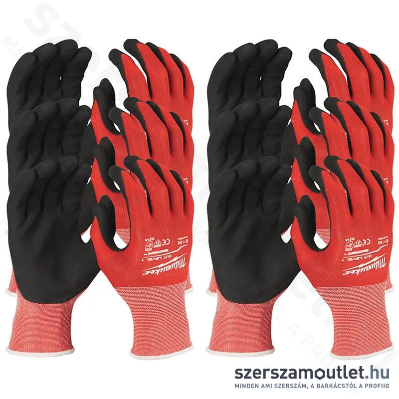 MILWAUKEE Vágásbiztos kesztyű (1/A vágási szint) M/8 (12pár) (4932471614)