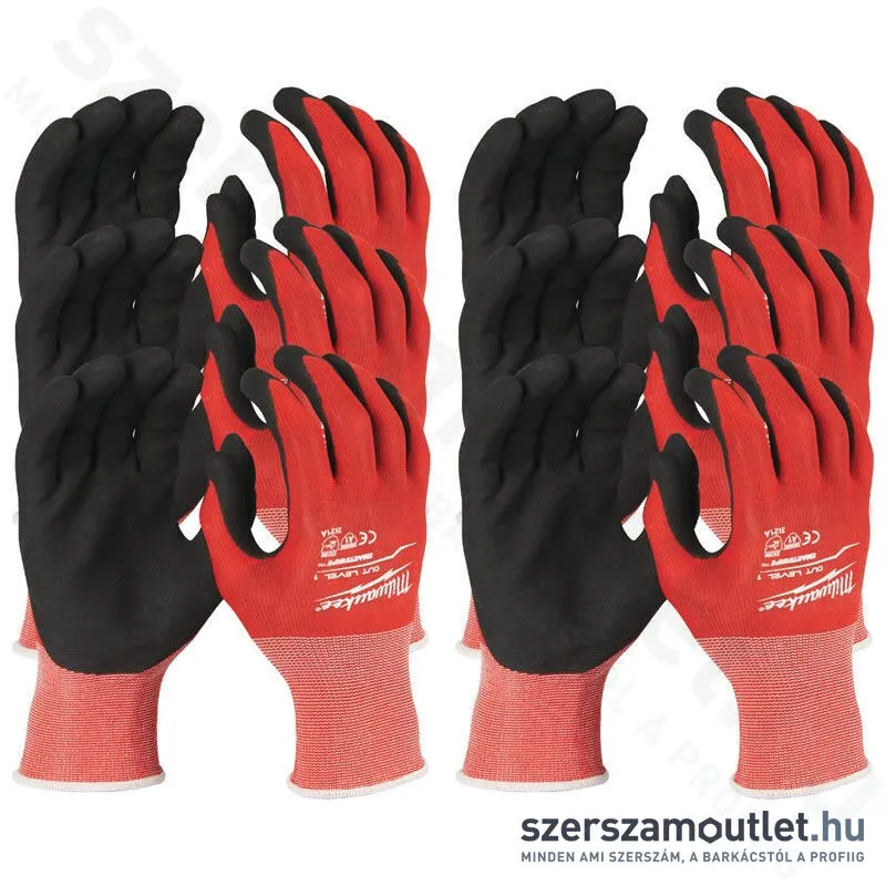 MILWAUKEE Vágásbiztos kesztyű (1/A vágási szint) XXL/11 (12pár) (4932471617)