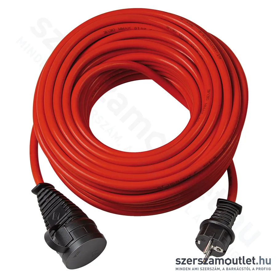 BRENNENSTUHL Hosszabbítókábel 25m piros gumi kábel (3x1,5mm) IPARI IP44 (1162220)