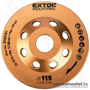 EXTOL Gyémántcsiszoló korong (Turbo/lamellás) 115mm