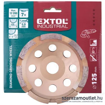 EXTOL Gyémántcsiszoló korong (egysoros) 125mm