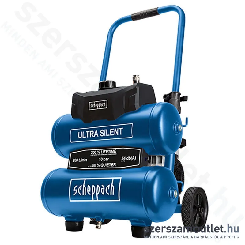 SCHEPPACH HC 20 SI TWIN Ultracsendes olajmentes kompresszor (750W/20liter) (5906145901)