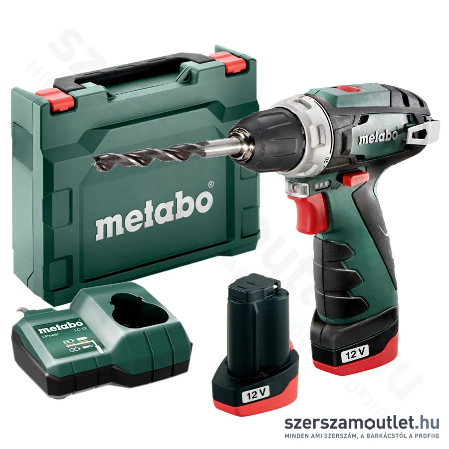 METABO POWERMAXX BS BASIC Akkus fúró-csavarozó metaBOXban (2x2,0Ah/12V) (600984500)