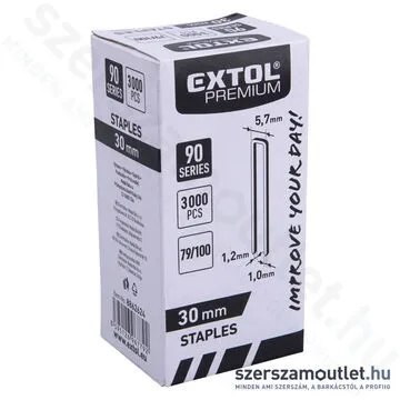 EXTOL Tűzőkapocs 30mm (3000db)
