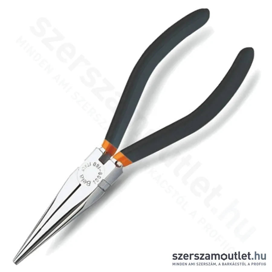 BETA 1009 Extra hosszú, félkerekcsőrű műszerészfogó kétrétegű PVC-bevonat 160mm (010090006)
