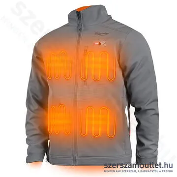 MILWAUKEE M12 HJ GREY5-0 (XL) Akkus fűthető kabát szürke (XL/12V) (Akku és töltő nélkül!)