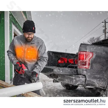 MILWAUKEE M12 HJ GREY5-0 (XL) Akkus fűthető kabát szürke (XL/12V) (Akku és töltő nélkül!)