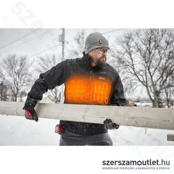 MILWAUKEE M12 HJBL5-0 (L) Akkus fűthető kabát fekete (L/12V) (Akku és töltő nélkül!)